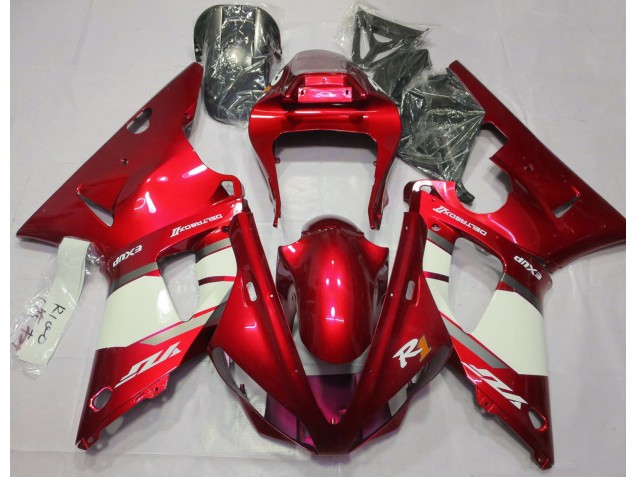 00-01 Feuerrot & Weiß R1 Motorrad Verkleidung 00-01 Feuerrot & Weiß R1 Motorrad Verkleidung