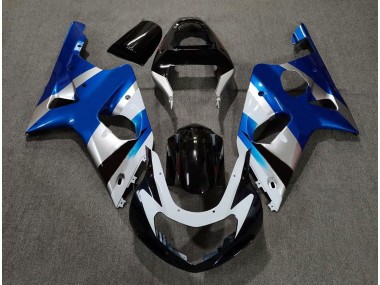 00-02 Blau Glänzend & Silber OEM GSXR 1000 Motorrad Verkleidung