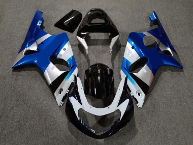 00-02 Blau Glänzend & Silber OEM GSXR 1000 Motorrad Verkleidung