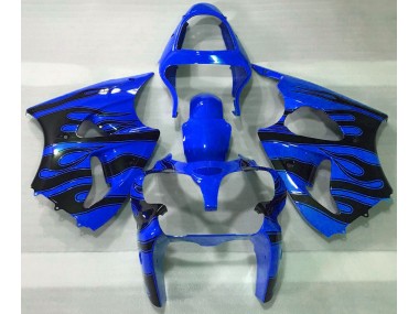00-02 Blau & Schwarz Flamme ZX6R Motorrad Verkleidung