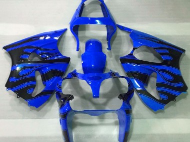 00-02 Blau & Schwarz Flamme ZX6R Motorrad Verkleidung