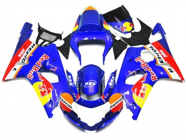 00-02 Custom Red Bull Stil OEM Stil-Kit GSXR 1000 Motorrad Verkleidung