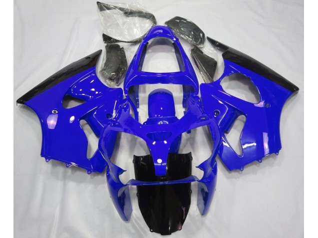 00-02 Glänzend Blau & Schwarz ZX6R Motorrad Verkleidung 00-02 Glänzend Blau & Schwarz ZX6R Motorrad Verkleidung