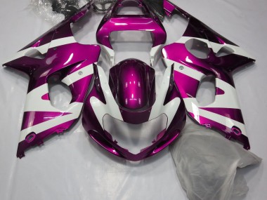 00-02 Glanzrosa & Weiß GSXR 1000 Motorrad Verkleidung
