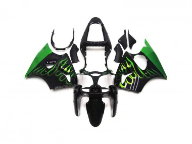 00-02 Grün Glänzend Flame Uni ZX6R Motorrad Verkleidung