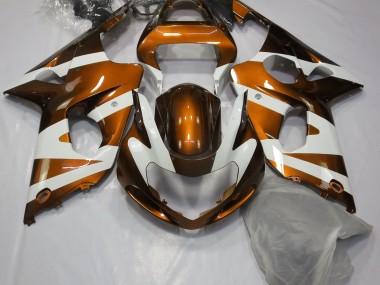 00-02 Orange Glänzend & Weiß GSXR 1000 Motorrad Verkleidung