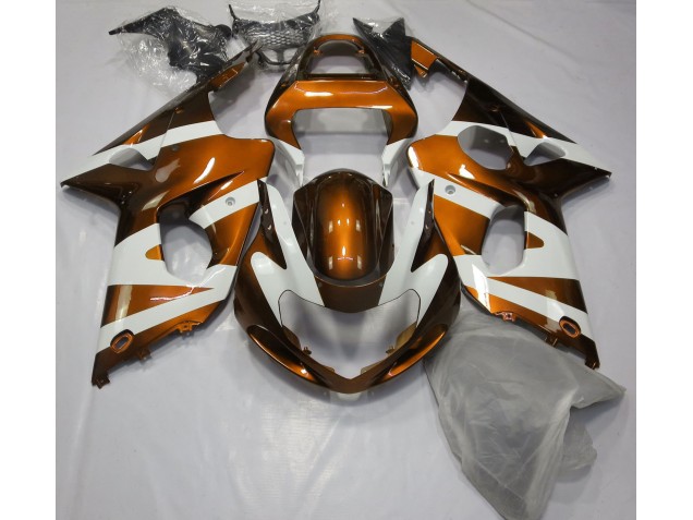 00-02 Orange Glänzend & Weiß GSXR 1000 Motorrad Verkleidung 00-02 Orange Glänzend & Weiß GSXR 1000 Motorrad Verkleidung