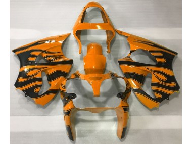 00-02 Orange & Schwarz Flamme ZX6R Motorrad Verkleidung