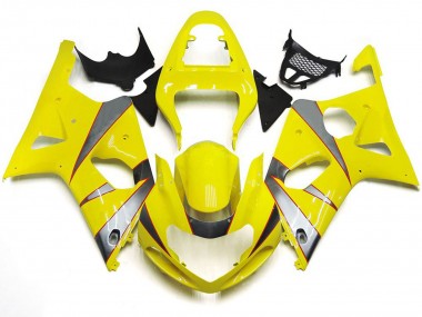 00-02 R-Kit In Glänzendem Gelb & Silber GSXR 1000 Motorrad Verkleidung