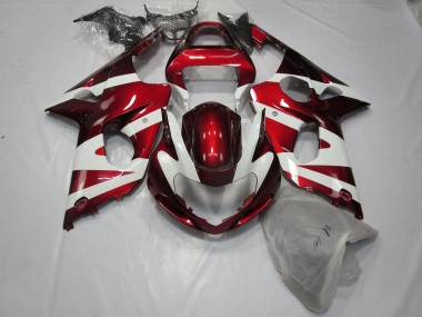 00-02 Tiefrot & Weiß GSXR 1000 Motorrad Verkleidung