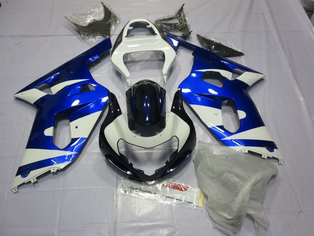 01-03 Blau & Weiß GSXR 600-750 Motorrad Verkleidung 01-03 Blau & Weiß GSXR 600-750 Motorrad Verkleidung