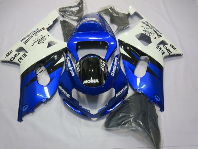 01-03 Blau & Schwarz GSXR 600-750 Motorrad Verkleidung 01-03 Blau & Schwarz GSXR 600-750 Motorrad Verkleidung