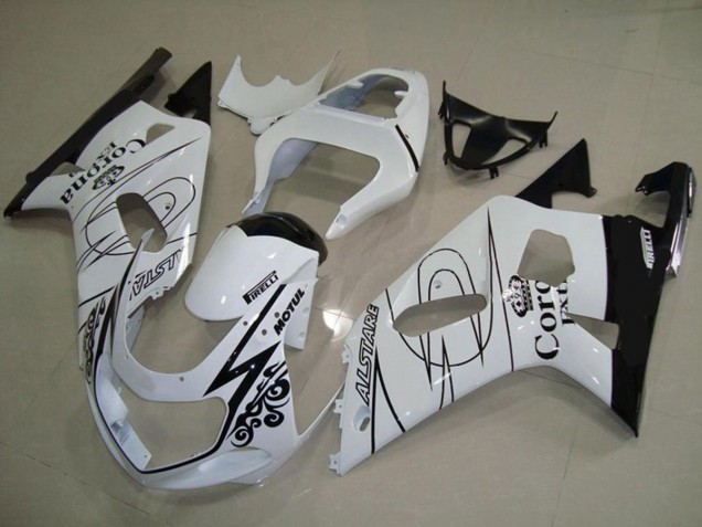 01-03 Weiß Corona GSXR 600-750 Motorrad Verkleidung