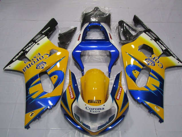 01-03 Gelb Corona GSXR 600-750 Motorrad Verkleidung 01-03 Gelb Corona GSXR 600-750 Motorrad Verkleidung