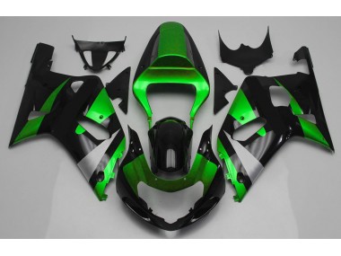 01-03 Glänzend Grün & Schwarz GSXR 600-750 Motorrad Verkleidung