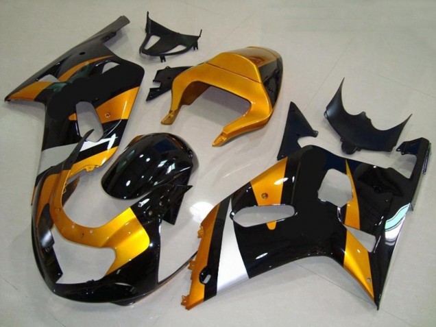 01-03 Gold & Schwarz GSXR 600-750 Motorrad Verkleidung 01-03 Gold & Schwarz GSXR 600-750 Motorrad Verkleidung