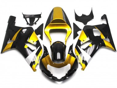 01-03 Gold & Schwarz Glänzend GSXR 600-750 Motorrad Verkleidung