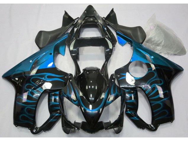 01-03 Hellblau Flamme CBR600 F4i Motorrad Verkleidung 01-03 Hellblau Flamme CBR600 F4i Motorrad Verkleidung
