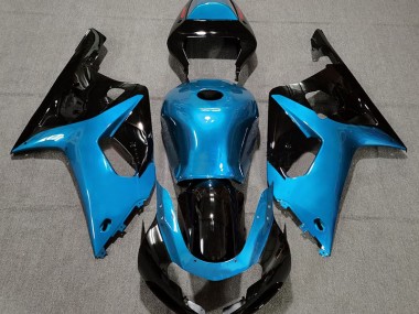 01-03 Hellblau & Schwarz Glänzend GSXR 600-750 Motorrad Verkleidung