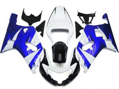 01-03 Leuchtend Blau & Weiß OEM Stil GSXR 600-750 Motorrad Verkleidung