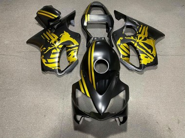 01-03 Matt Schwarzer & Goldener Totenkopf CBR600 F4i Motorrad Verkleidung