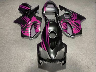 01-03 Matt Schwarzer & Rosa Totenkopf CBR600 F4i Motorrad Verkleidung