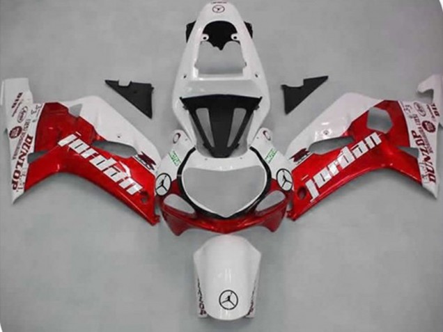 01-03 Rot Jordan GSXR 600-750 Motorrad Verkleidung 01-03 Rot Jordan GSXR 600-750 Motorrad Verkleidung