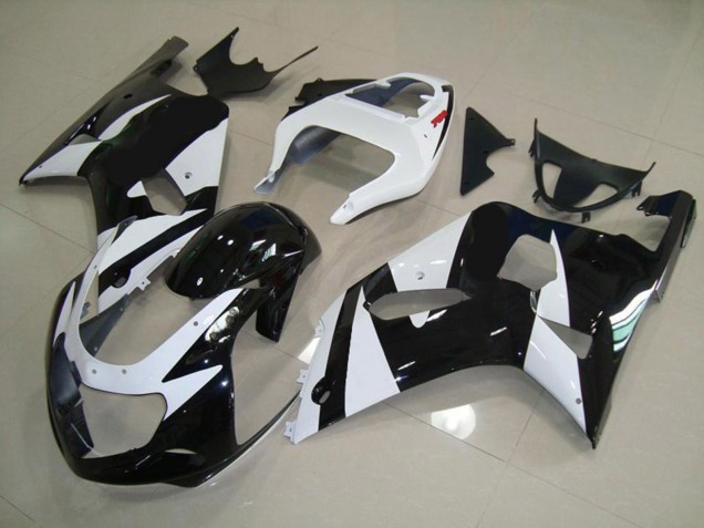 01-03 Weiß & Schwarz GSXR 600-750 Motorrad Verkleidung 01-03 Weiß & Schwarz GSXR 600-750 Motorrad Verkleidung