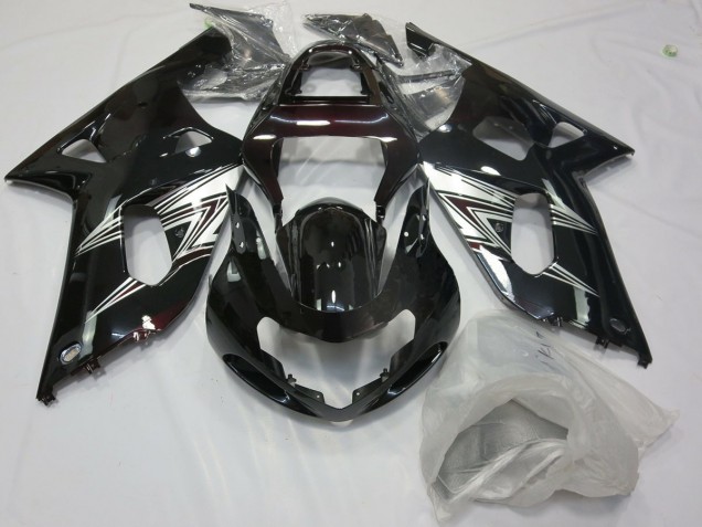 01-03 Schwarz Silber Glanz GSXR 600-750 Motorrad Verkleidung