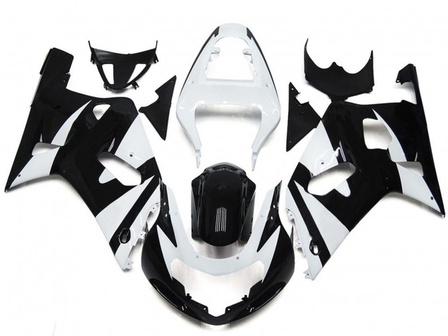 01-03 Weiß & Schwarz Stil OEM GSXR 600-750 Motorrad Verkleidung 01-03 Weiß & Schwarz Stil OEM GSXR 600-750 Motorrad Verkleidung