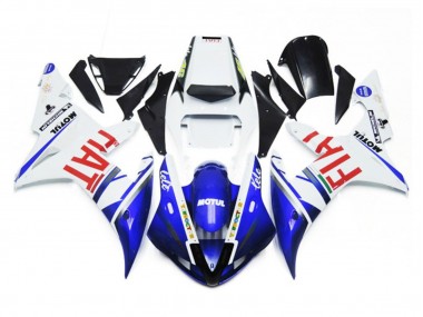 02-03 Glänzend Weiß & Blau Fiat R1 Motorrad Verkleidung