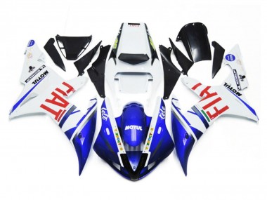 02-03 Glänzend Weiß & Blau Fiat R1 Motorrad Verkleidung