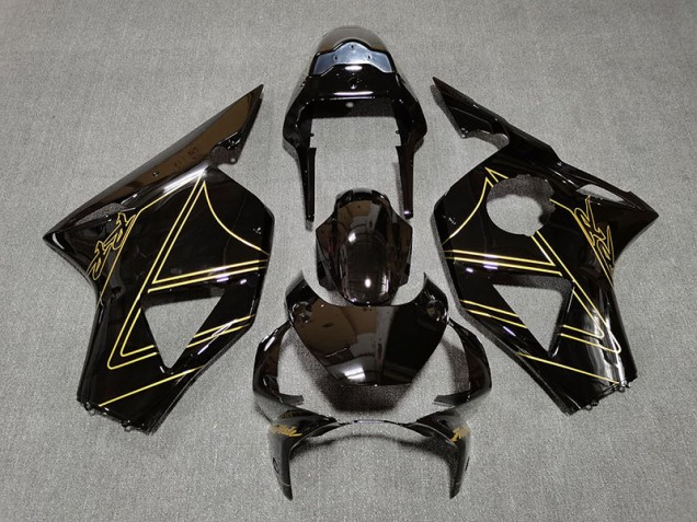 02-03 Schwarz Glänzend & Gold CBR954RR Motorrad Verkleidung 02-03 Schwarz Glänzend & Gold CBR954RR Motorrad Verkleidung