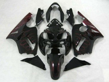 02-05 Burgunderrot Flame ZX12R Motorrad Verkleidung