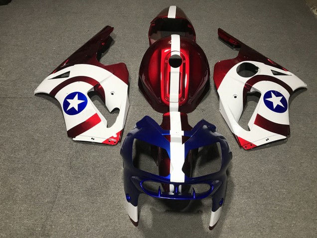 02-05 Captain America ZX12R Motorrad Verkleidung