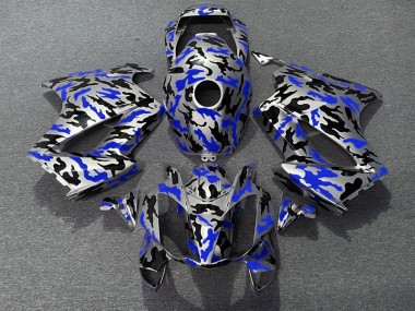 02-12 Blau Camo VFR800 Motorrad Verkleidung