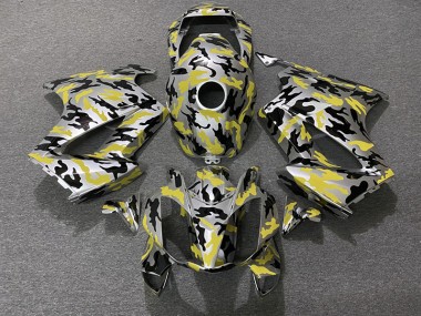 02-12 Gelb Tarnung VFR800 Motorrad Verkleidung