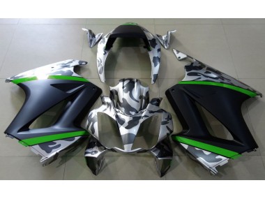 02-12 Grau Tarnung & Grün VFR800 Motorrad Verkleidung