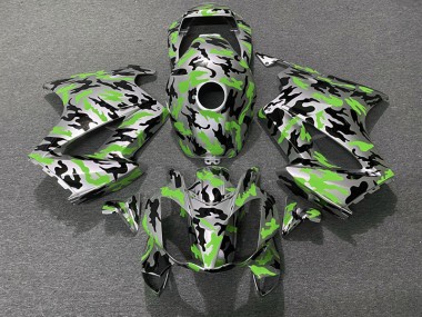 02-12 Grün Tarnung VFR800 Motorrad Verkleidung