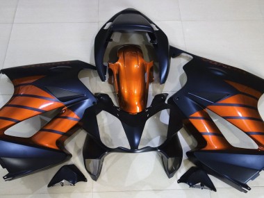 02-12 Matt Schwarz & Orange VFR800 Motorrad Verkleidung