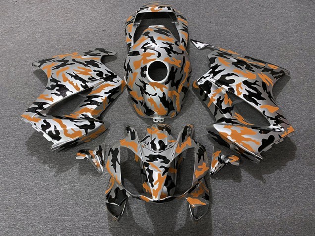 02-12 Orange Tarnung VFR800 Motorrad Verkleidung 02-12 Orange Tarnung VFR800 Motorrad Verkleidung