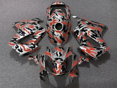 02-12 Rot Tarnung VFR800 Motorrad Verkleidung