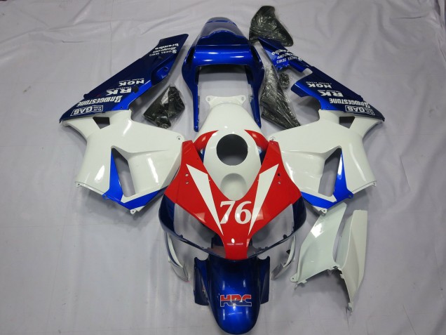 03-04 76 Weiß & Rot CBR600RR Motorrad Verkleidung 03-04 76 Weiß & Rot CBR600RR Motorrad Verkleidung