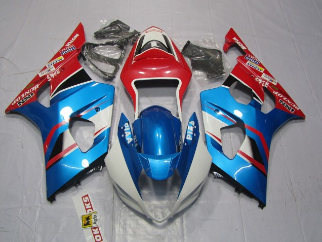 03-04 Blau & Rot GSXR 1000 Motorrad Verkleidung