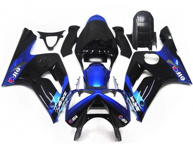 03-04 Blau & Schwarz Glänzend Elf ZX6R Motorrad Verkleidung 03-04 Blau & Schwarz Glänzend Elf ZX6R Motorrad Verkleidung