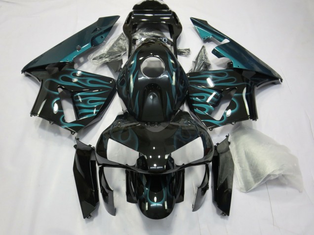 03-04 Blaue Flamme CBR600RR Motorrad Verkleidung 03-04 Blaue Flamme CBR600RR Motorrad Verkleidung