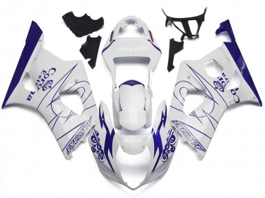 03-04 Weiß Corona Benutzerdefinierter Stil GSXR 1000 Motorrad Verkleidung