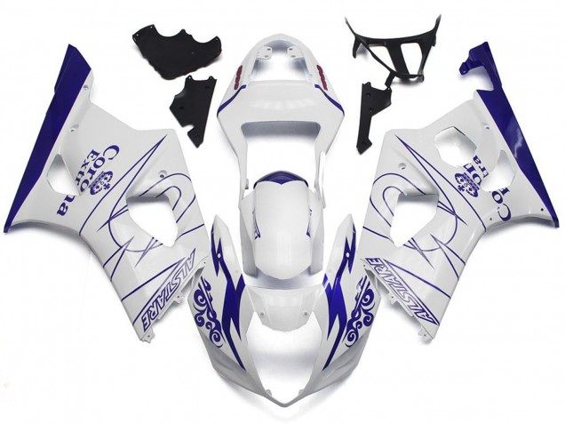 03-04 Weiß Corona Benutzerdefinierter Stil GSXR 1000 Motorrad Verkleidung 03-04 Weiß Corona Benutzerdefinierter Stil GSXR 1000 Motorrad Verkleidung