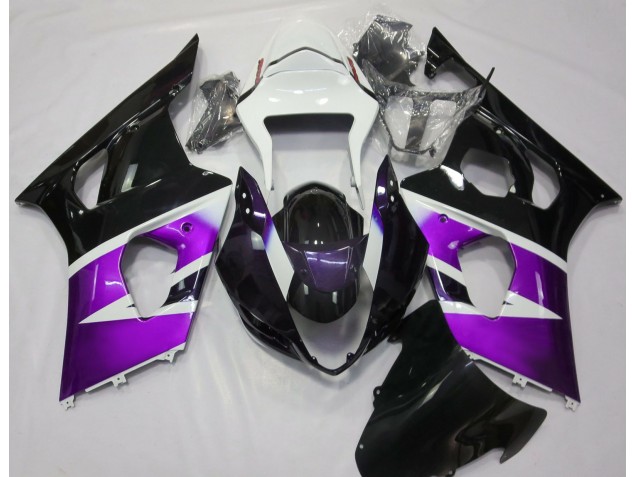 03-04 Glanz Lila & Weiß GSXR 1000 Motorrad Verkleidung