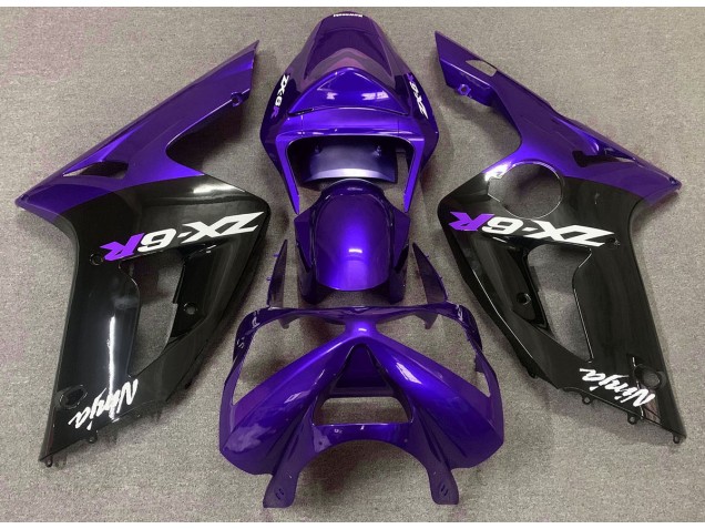 03-04 Glanz Lila & Schwarz ZX6R Motorrad Verkleidung 03-04 Glanz Lila & Schwarz ZX6R Motorrad Verkleidung